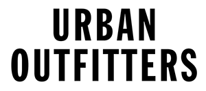 Urban Outfitters logo, black capital text on a white background